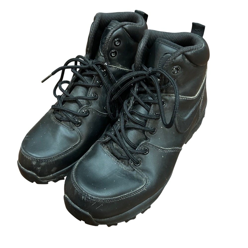 Nike Manoa Boots Mens Black Leather High Top Hiking Sneaker 10.5